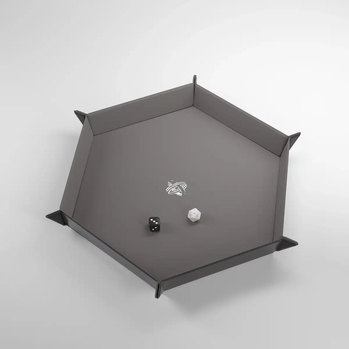 GameGenic Grey/Black Magnetic Hexagonal Dice Tray image 0